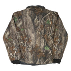 Mens Beige Brown Camouflage Reversible Zip Jacket XL Polyester Blend Outdoor