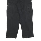 VANS Mens Black Relaxed Cargo Denim Jeans W29 L28 Elastic Waist Zip Closure