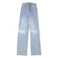 SEE SEE Womens Jeans Blue Relaxed Straight Denim Light W25 L33 Distressed