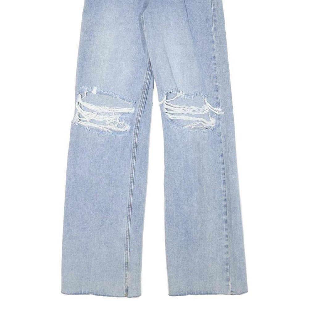 SEE SEE Womens Jeans Blue Relaxed Straight Denim Light W25 L33 Distressed