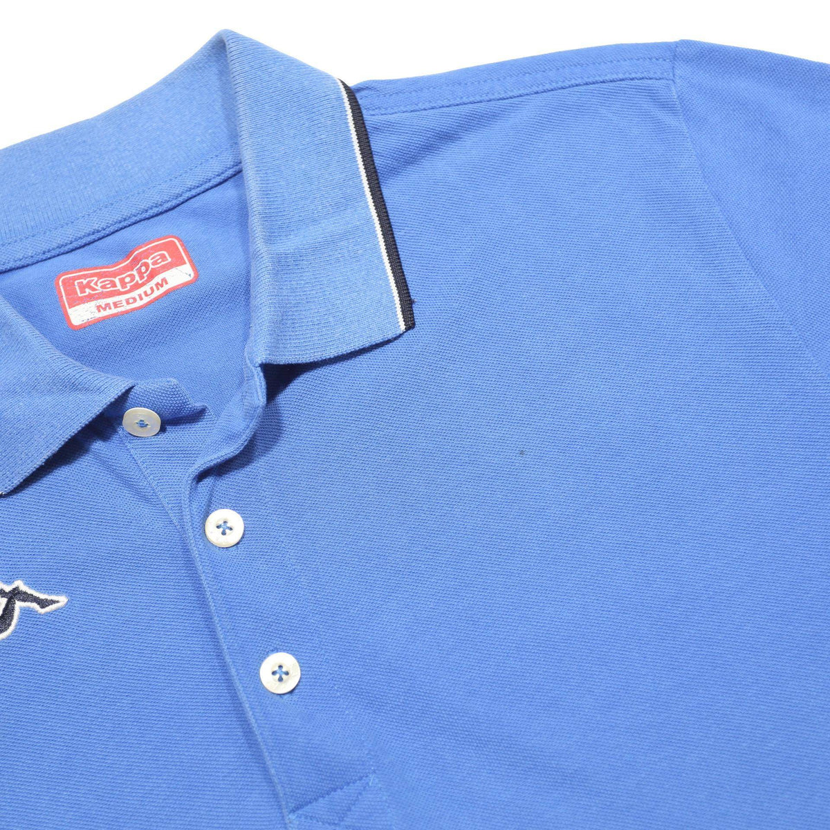KAPPA Mens Blue Short Sleeve Polo Shirt M Cotton Blend Casual Sport