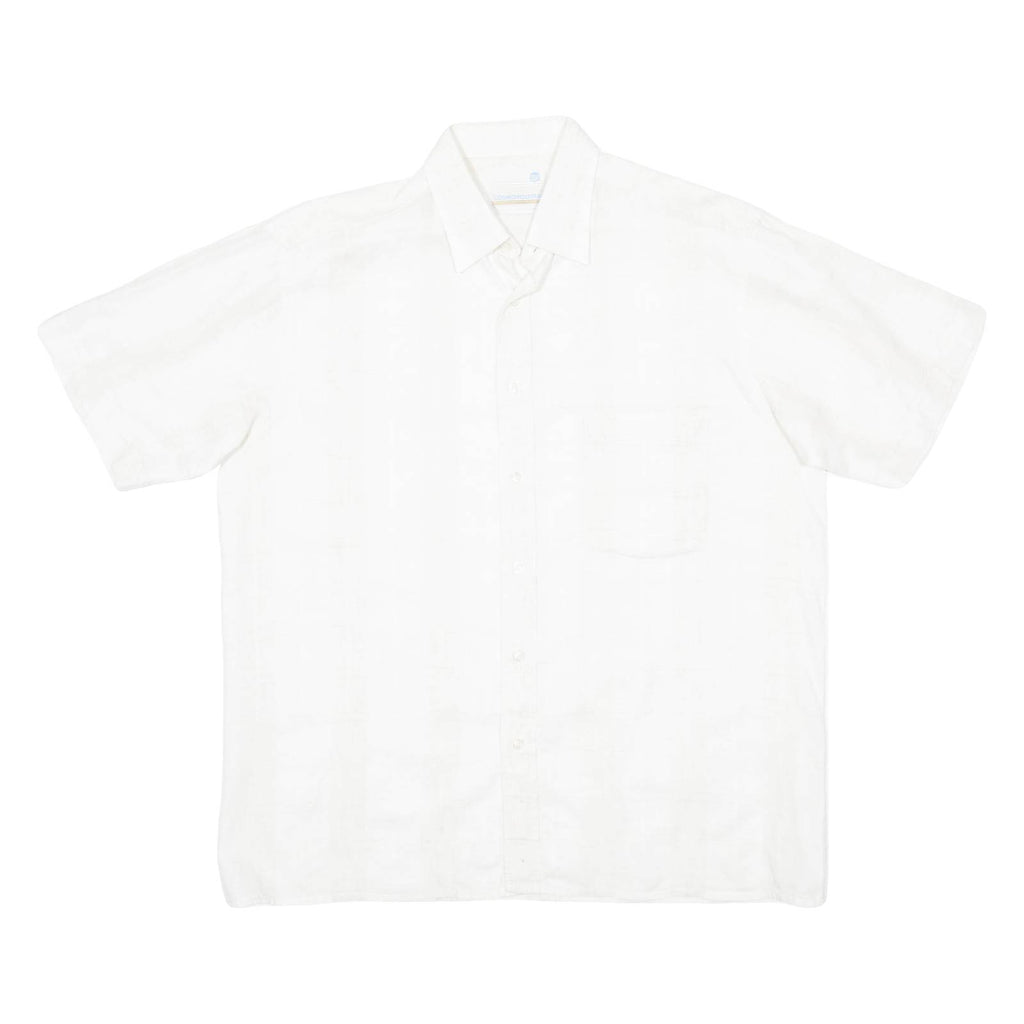 COSMOPOLITAN Mens Plain Shirt White L