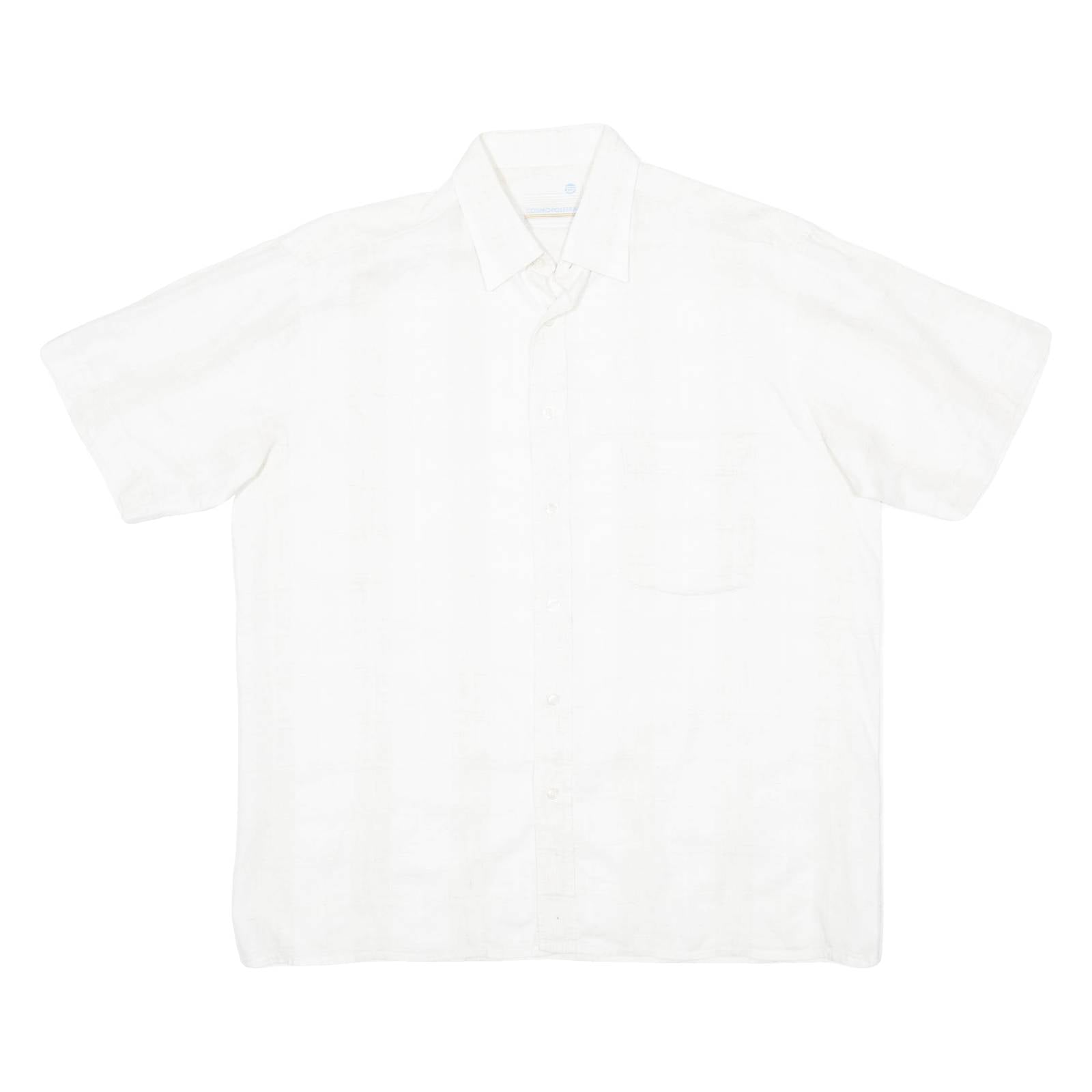 COSMOPOLITAN Mens Plain Shirt White L