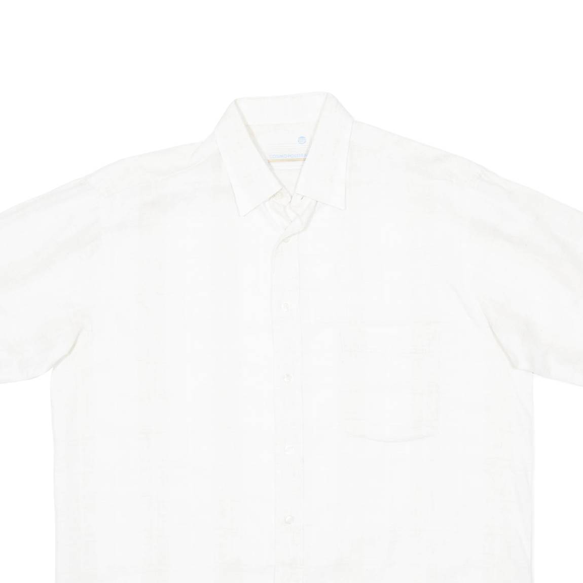 COSMOPOLITAN Mens Plain Shirt White L