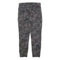 FSBN Mens Cotton Blend Black Camouflage Slim Drawstring Trousers W30 L27