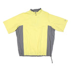 NIKE Womens Yellow & Grey Lightweight Polyester Blend Zip Jacket XL Storm-Fit