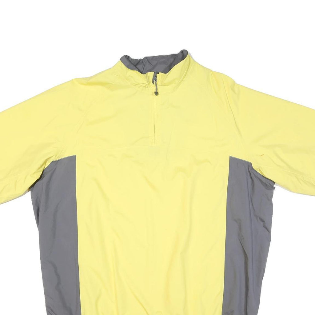 NIKE Womens Yellow & Grey Lightweight Polyester Blend Zip Jacket XL Storm-Fit
