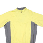 NIKE Womens Yellow & Grey Lightweight Polyester Blend Zip Jacket XL Storm-Fit