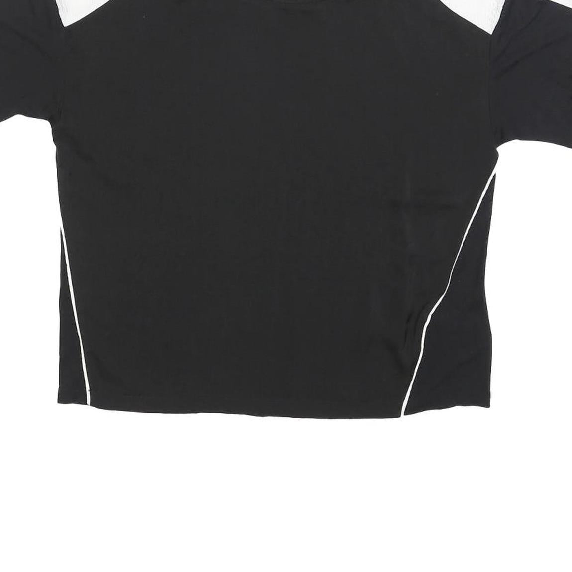 CALVIN KLEIN JEANS Womens Black & White Top Short Sleeve Crew Neck M Lightweight