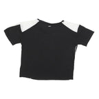 CALVIN KLEIN JEANS Womens Black & White Top Short Sleeve Crew Neck M Lightweight