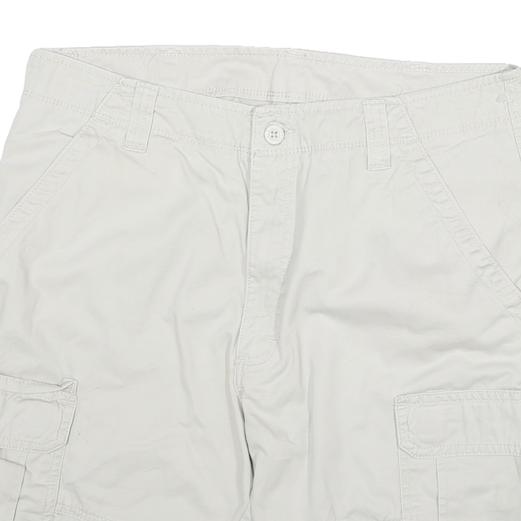 WRANGLER Mens Cargo Shorts White XL W34 Cotton Blend Comfortable Stylish