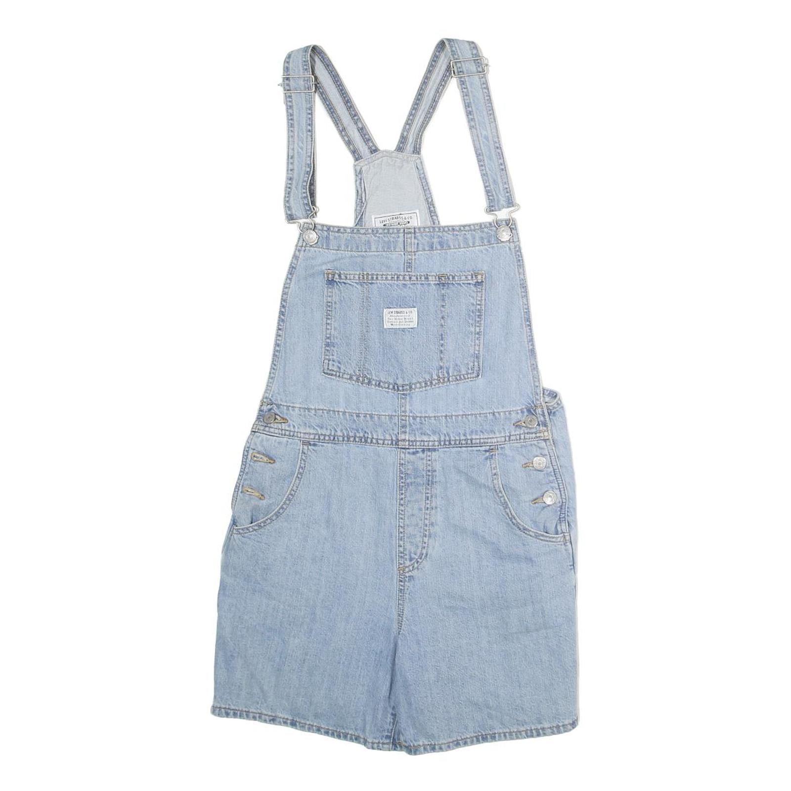 LEVI'S Womens Blue Denim Dungarees Regular Fit Cotton Blend M W30 L6 Classic Style