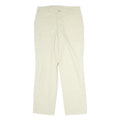 Mens Cream Polyester Regular Fit Cargo Trousers W32 L30 Casual Lightweight Zip