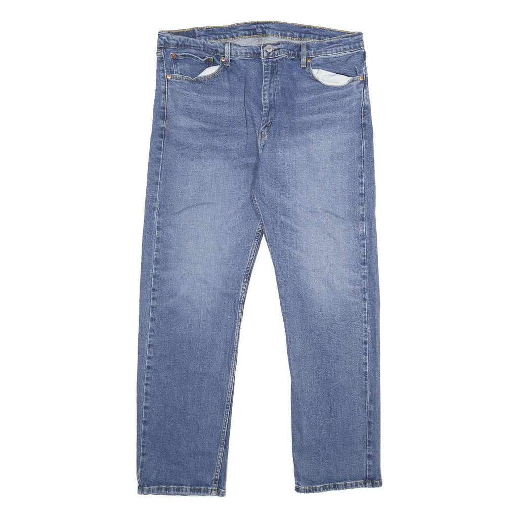 LEVI'S 505 Mens Jeans Blue Regular Straight Denim Medium W40 L32 Classic Zip