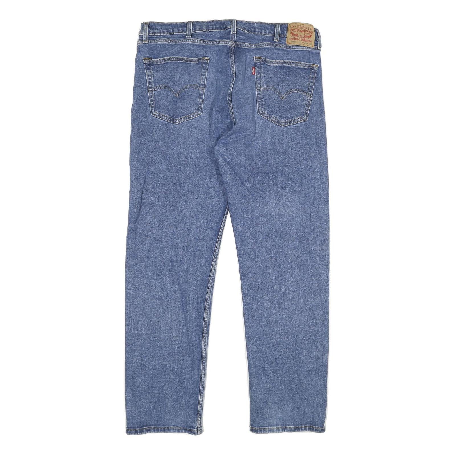 LEVI'S 505 Mens Jeans Blue Regular Straight Denim Medium W40 L32 Classic Zip