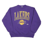 TULTEX Womens Purple Lakers Crew Neck XL Basketball Logo Sweatshirt