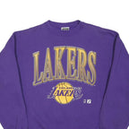 TULTEX Womens Purple Lakers Crew Neck XL Basketball Logo Sweatshirt