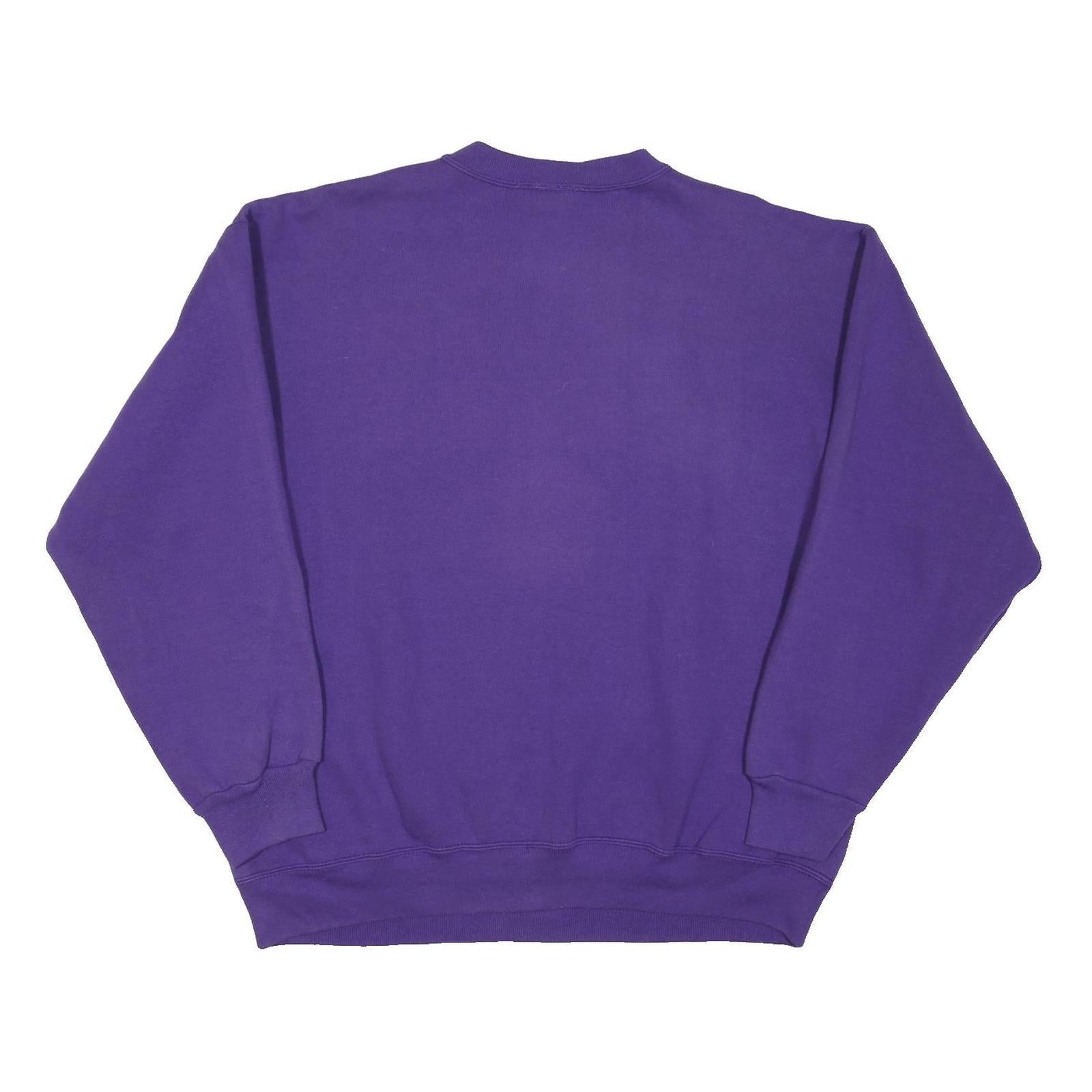 TULTEX Womens Purple Lakers Crew Neck XL Basketball Logo Sweatshirt