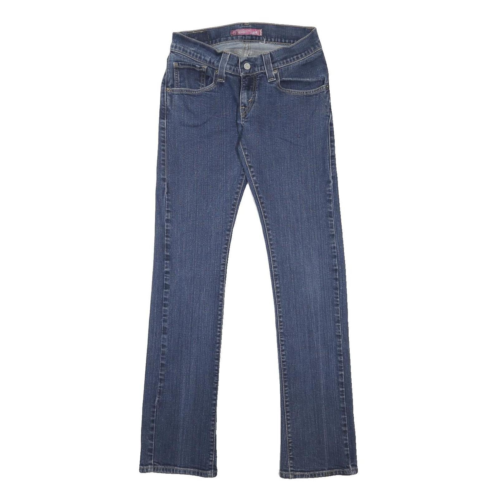 LEVI'S 504 Womens Regular Fit Straight Denim Medium W26 L33 Zip Cotton Blend