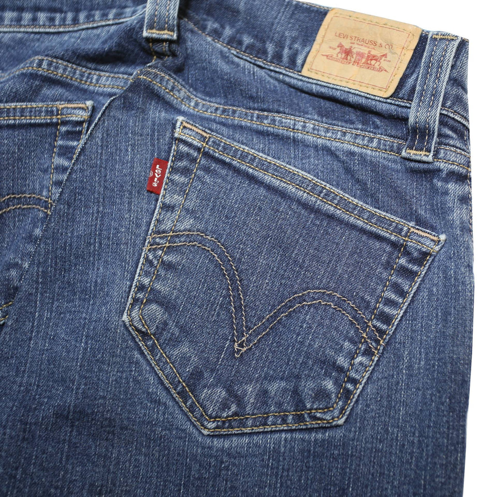 LEVI'S 504 Womens Regular Fit Straight Denim Medium W26 L33 Zip Cotton Blend