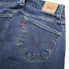 LEVI'S 504 Womens Regular Fit Straight Denim Medium W26 L33 Zip Cotton Blend