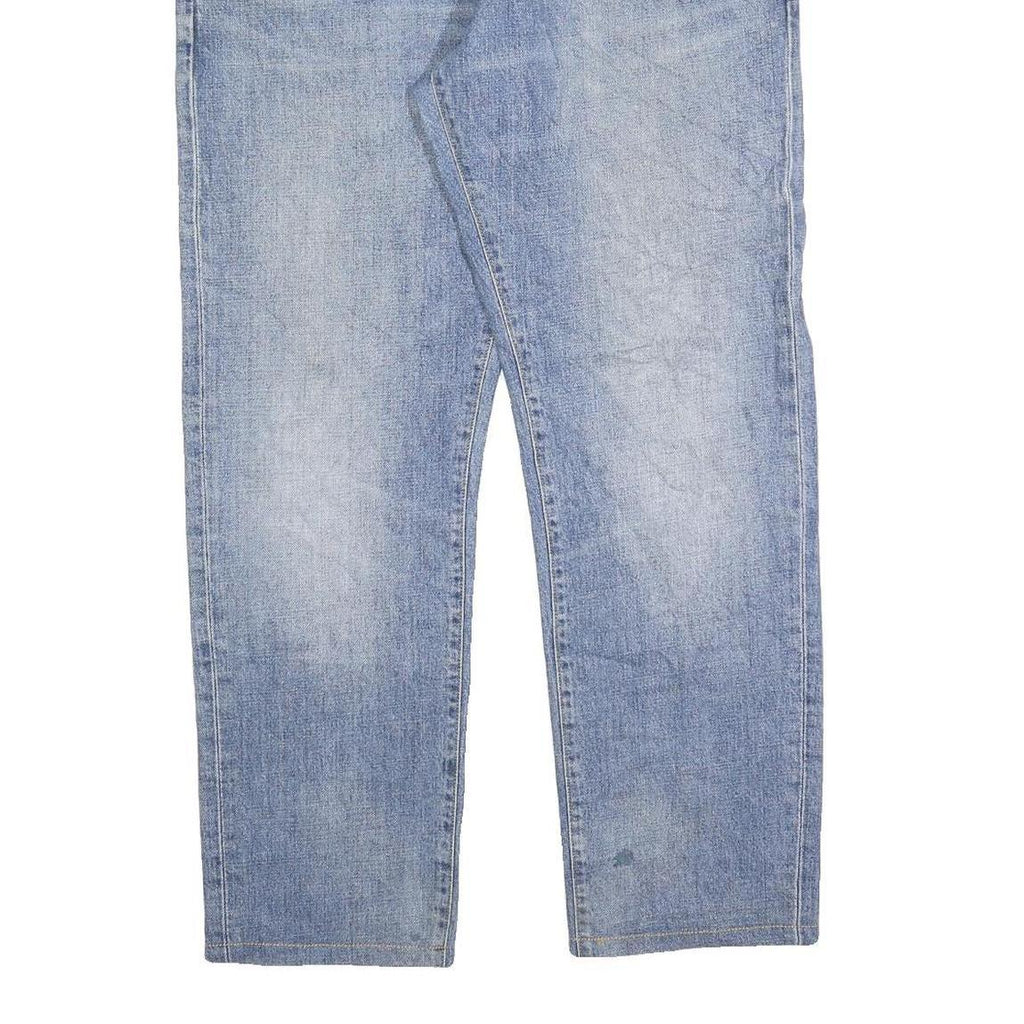 CARHARTT Mens Relaxed Blue Denim Medium Wash W37 L28 Zip Closure Work Jeans