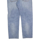 CARHARTT Mens Relaxed Blue Denim Medium Wash W37 L28 Zip Closure Work Jeans