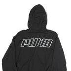 PUMA Mens Black Hooded Zip Jacket S Polyester Plain Sportswear Lightweight