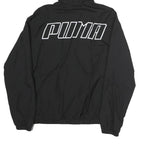 PUMA Mens Black Hooded Zip Jacket S Polyester Plain Sportswear Lightweight