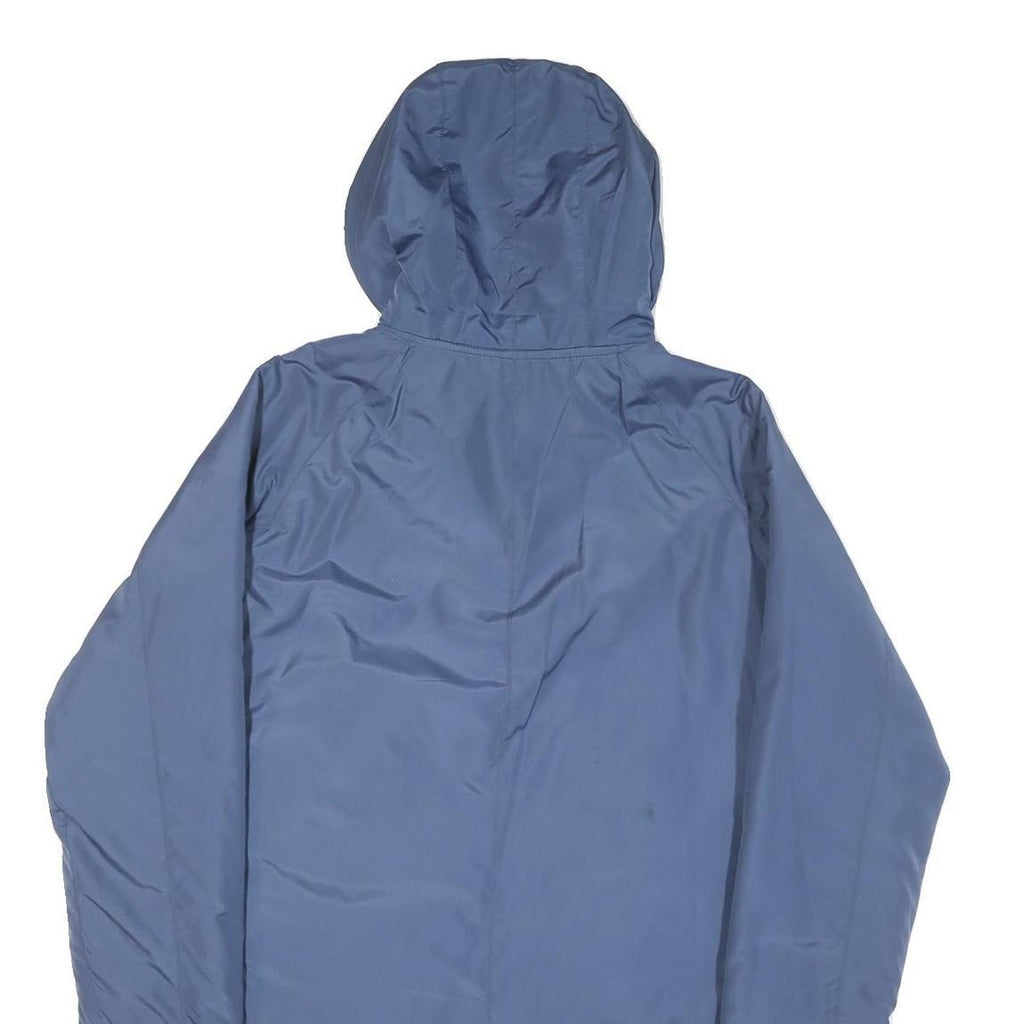 LACOSTE Womens Blue Jacket L Polyester Blend Plain Hooded Zip Casual