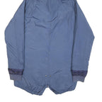 LACOSTE Womens Blue Jacket L Polyester Blend Plain Hooded Zip Casual