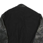 COMFORT ZONE CLOTHING Mens Black & Black Button Jacket XL Cotton Blend Leather