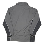 FILA Mens Grey & Black Sports Zip Jacket L Polyester Blend Plain Lightweight
