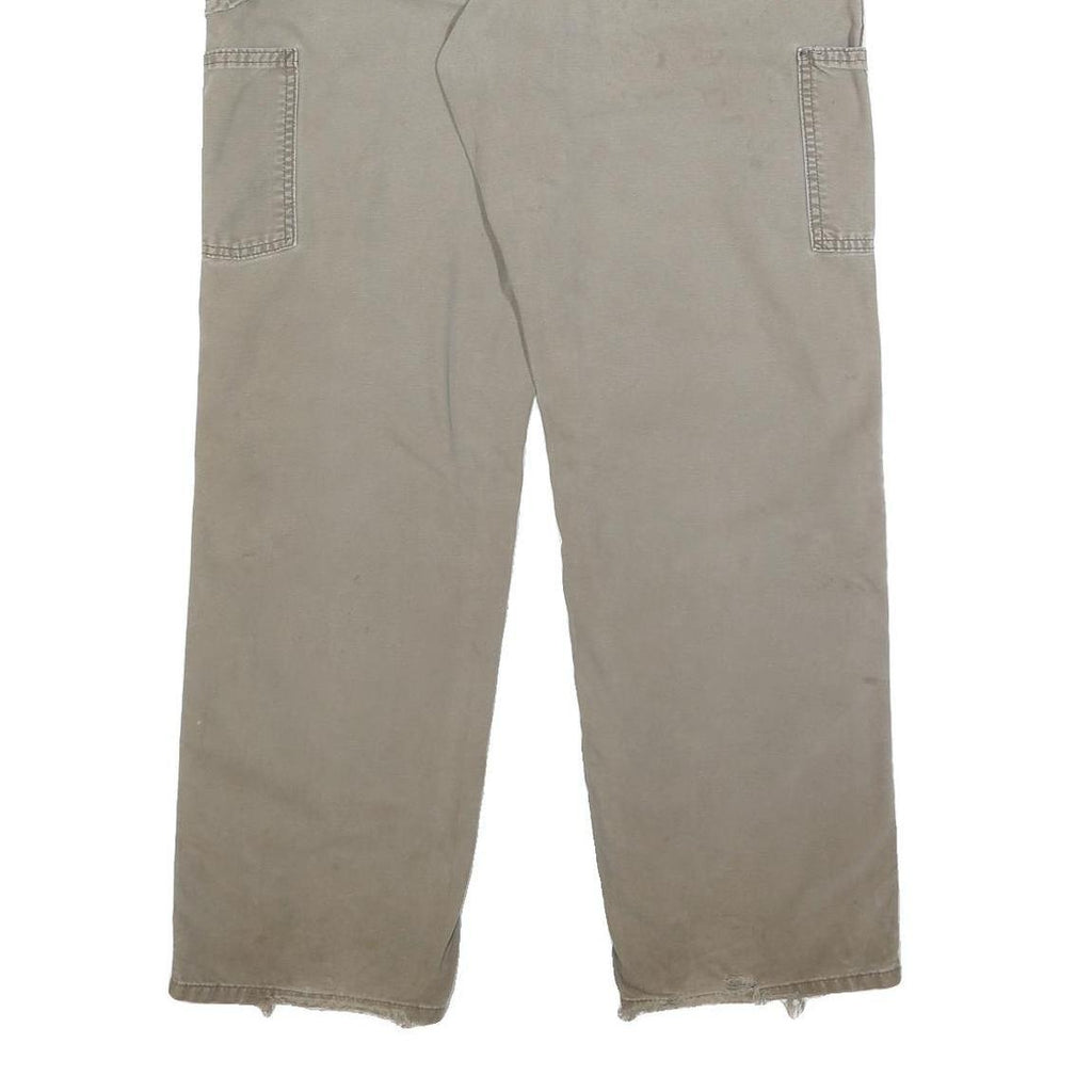 CARHARTT Mens Cotton Blend Beige Regular Straight Trousers W30 L30 Durable