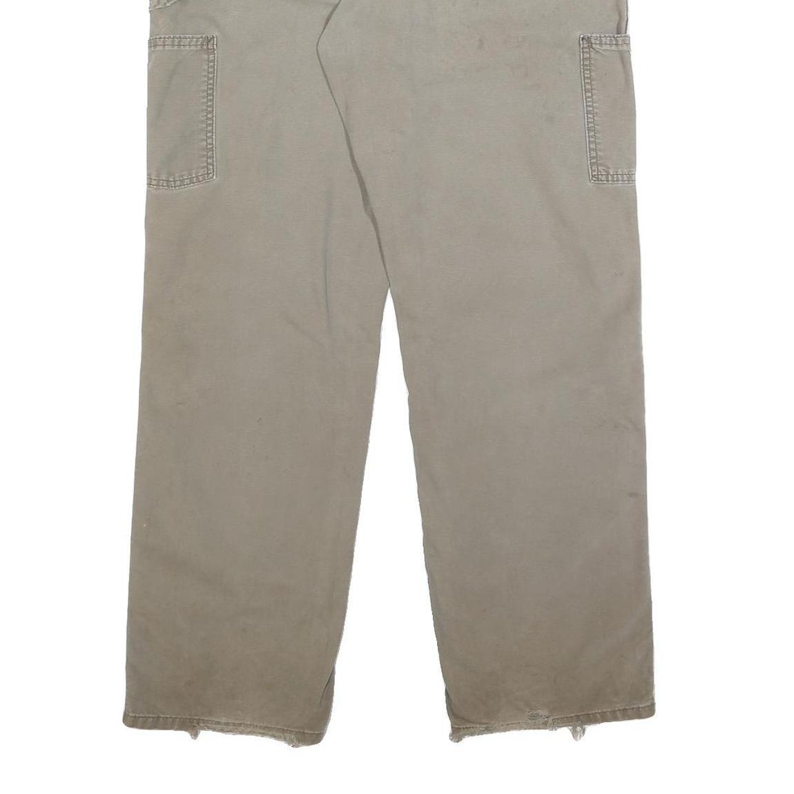 CARHARTT Mens Cotton Blend Beige Regular Straight Trousers W30 L30 Durable
