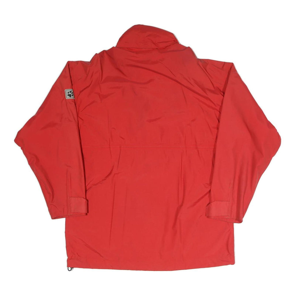 JACK WOLFSKIN Mens Red Outdoor Jacket XS Polyester Blend Plain Zip Lightweight