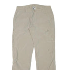 THE NORTH FACE Womens Regular Beige Polyester Blend Zip Trousers W30 L30 Outdoor