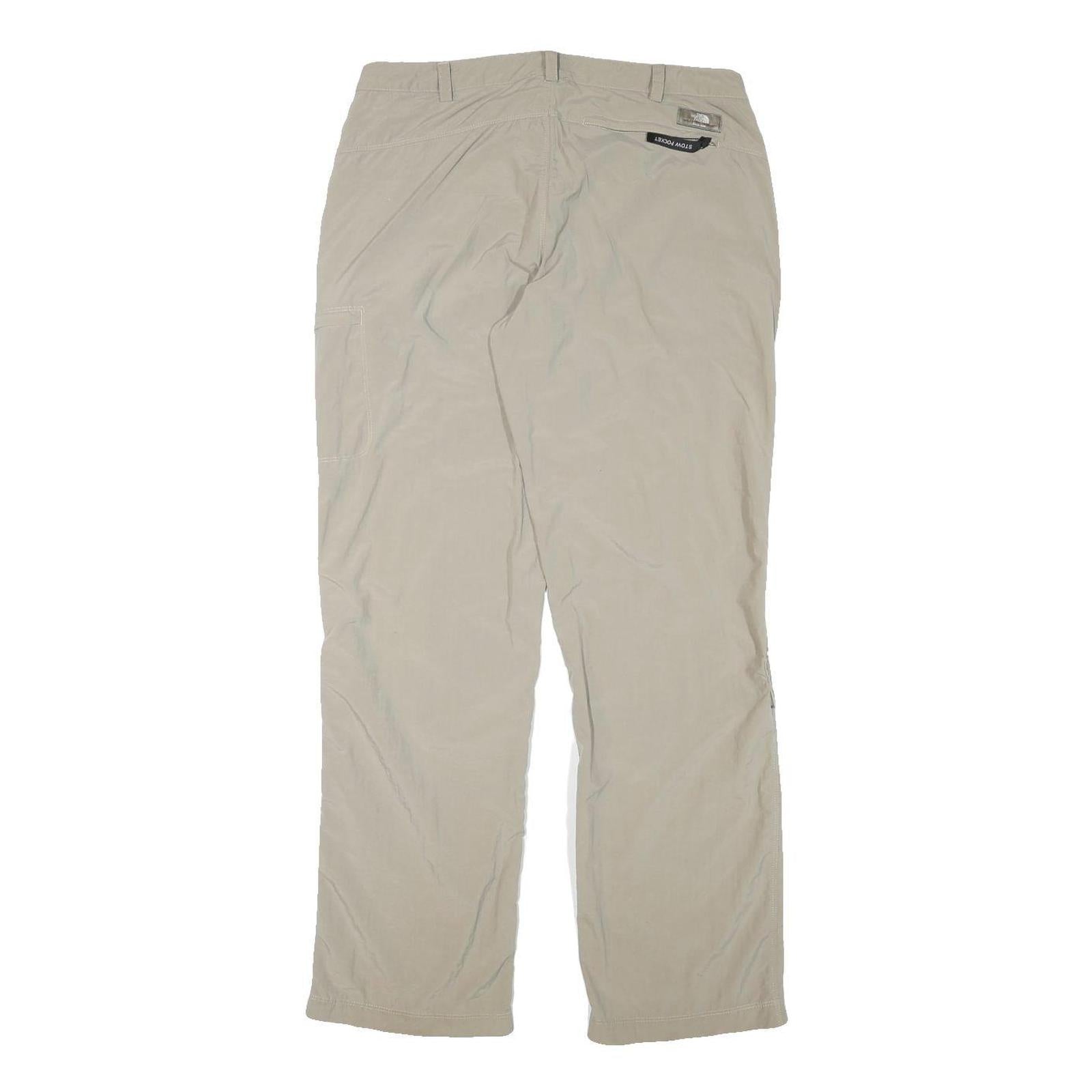 THE NORTH FACE Womens Regular Beige Polyester Blend Zip Trousers W30 L30 Outdoor
