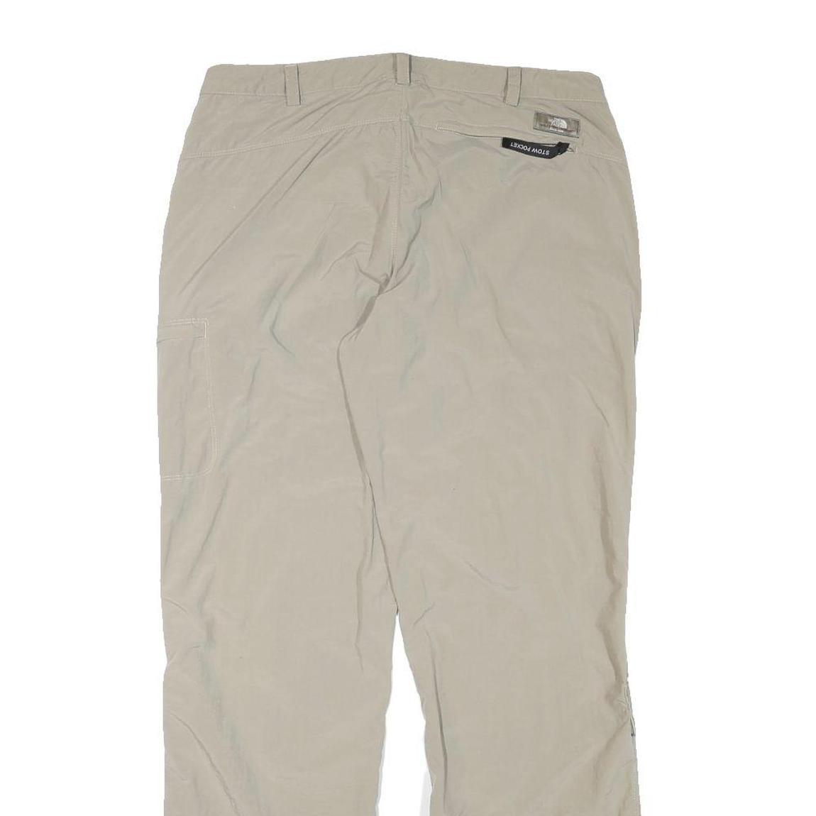 THE NORTH FACE Womens Regular Beige Polyester Blend Zip Trousers W30 L30 Outdoor