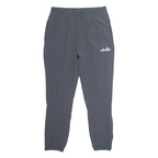 ELLESSE Mesh Lined Mens Track Pants Grey Tapered L W30 L28