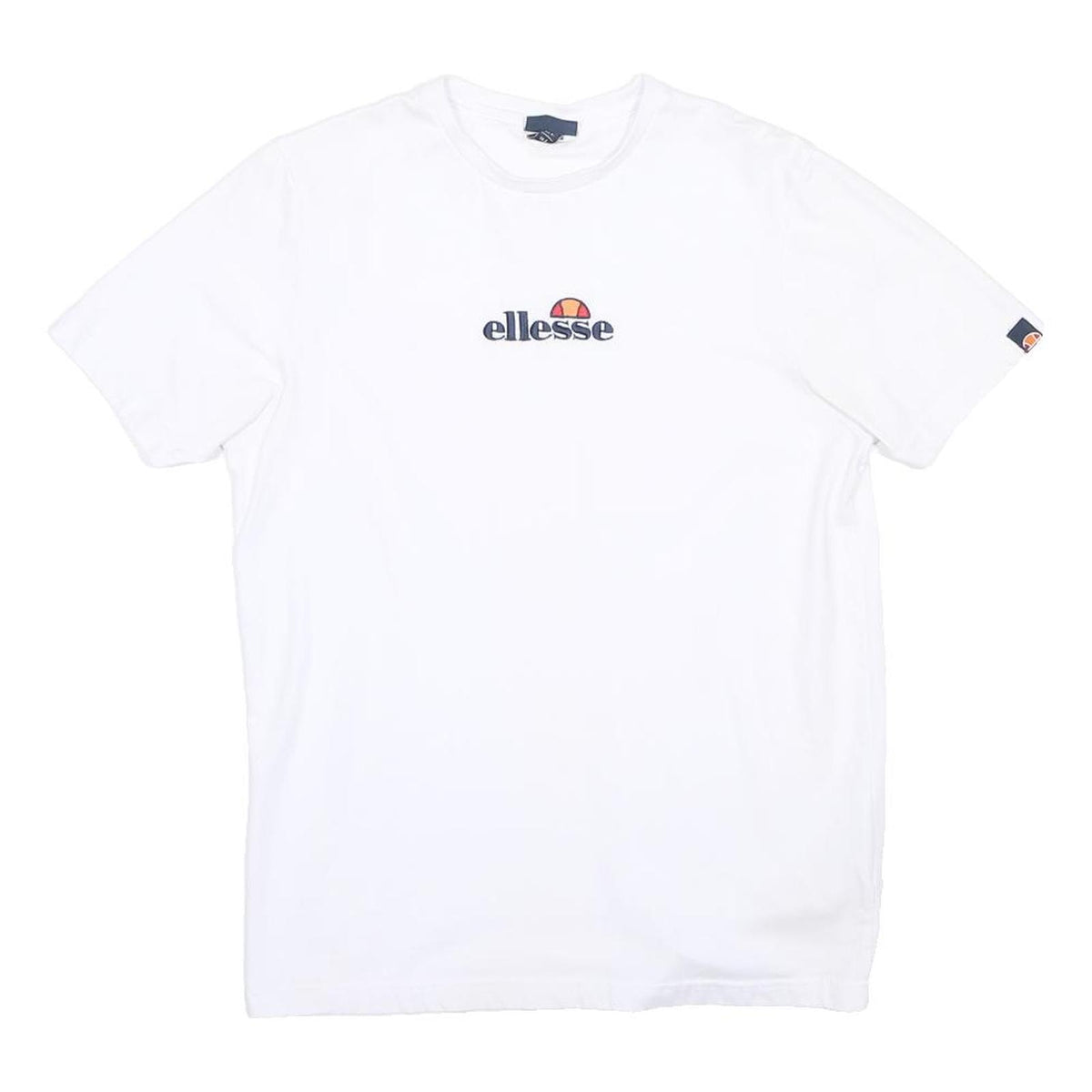 ELLESSE Mens White Short Sleeve Crew Neck Cotton Blend T-Shirt L