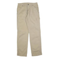 WRANGLER Mens Cotton Blend Beige Regular Fit Straight Leg Trousers W30 L32