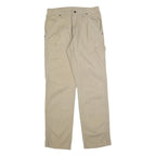 WRANGLER Mens Cotton Blend Beige Regular Fit Straight Leg Trousers W30 L32