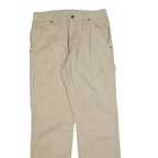 WRANGLER Mens Cotton Blend Beige Regular Fit Straight Leg Trousers W30 L32