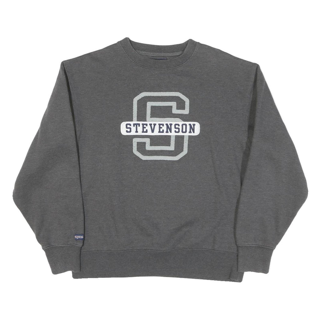 JANSPORT Mens Grey Stevenson Crew Neck M Cotton Blend Sweatshirt Pullover