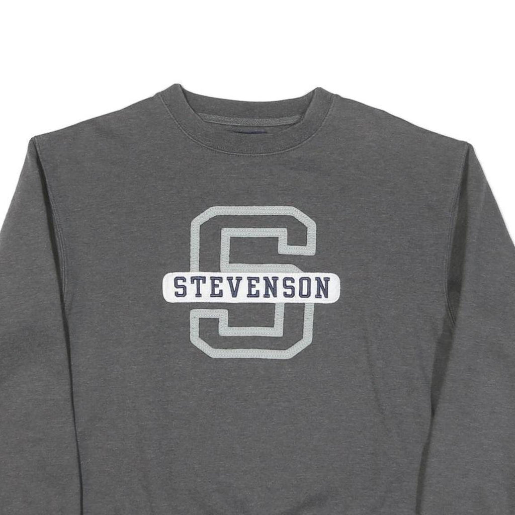 JANSPORT Mens Grey Stevenson Crew Neck M Cotton Blend Sweatshirt Pullover