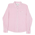 HILFIGER DENIM Womens Pink & White Striped Shirt XL Button Down Cotton Blend