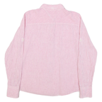HILFIGER DENIM Womens Pink & White Striped Shirt XL Button Down Cotton Blend