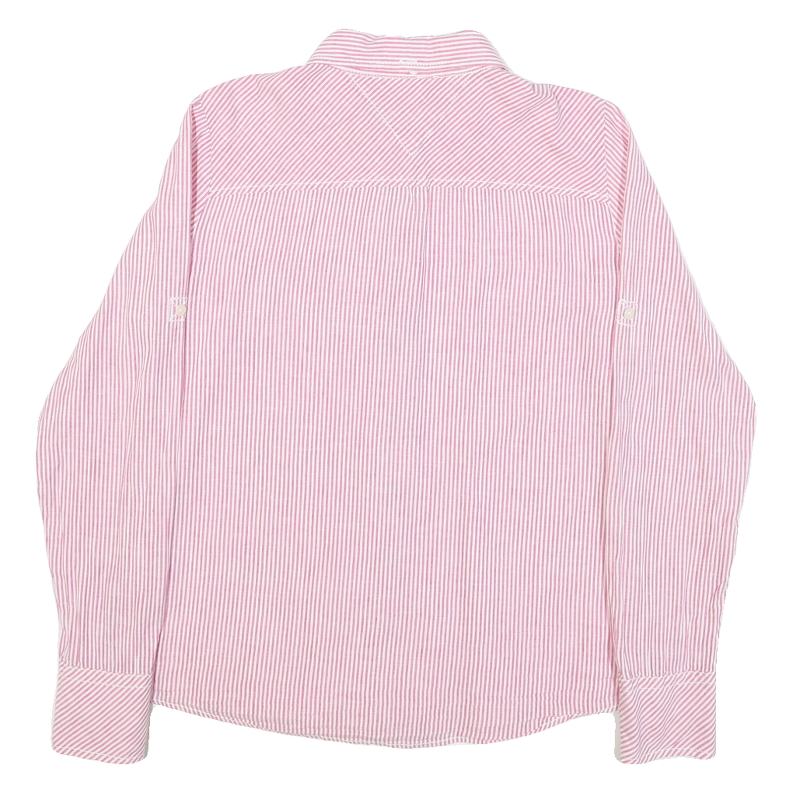 HILFIGER DENIM Womens Pink & White Striped Shirt XL Button Down Cotton Blend