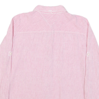 HILFIGER DENIM Womens Pink & White Striped Shirt XL Button Down Cotton Blend
